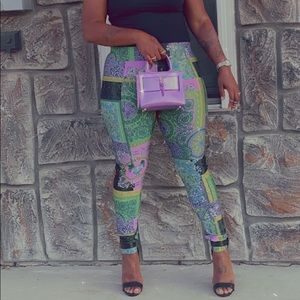 Versace Barocco printed Leggings